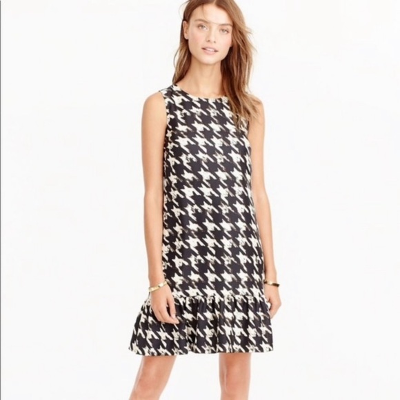 J.Crew black & cream houndstooth
Shift Dress Sz 2 
💯 excellent condition - Picture 1 of 13